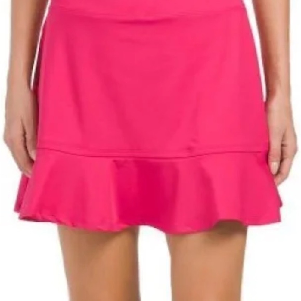 Tommy Bahama Fuchsia Mini Skirt with Ruffle Hem